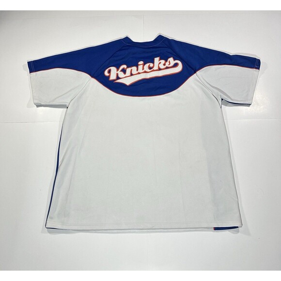 VTG Majestic NBA New York Kicks Quarter Zip Men’s Size 2XL Warm Up Jersey Y2K - Picture 10 of 12